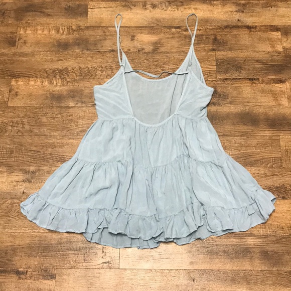 Brandy Melville Jada Blue Flowy Open Back Dress - Picture 6 of 6